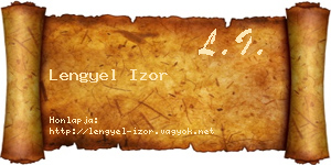 Lengyel Izor névjegykártya